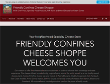 Tablet Screenshot of friendlyconfinescheeseshoppe.com